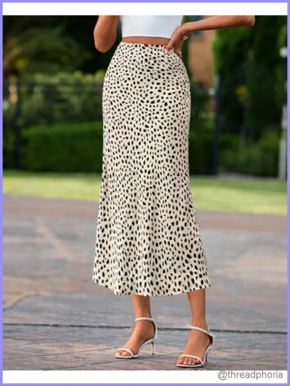 High Waisted A-Line Midi Satin Leopard Print Cocktail Wedding Skirt